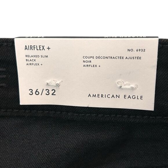 NWT American Eagle black relaxed slim jeans size 36x32 - Picture 6 of 8